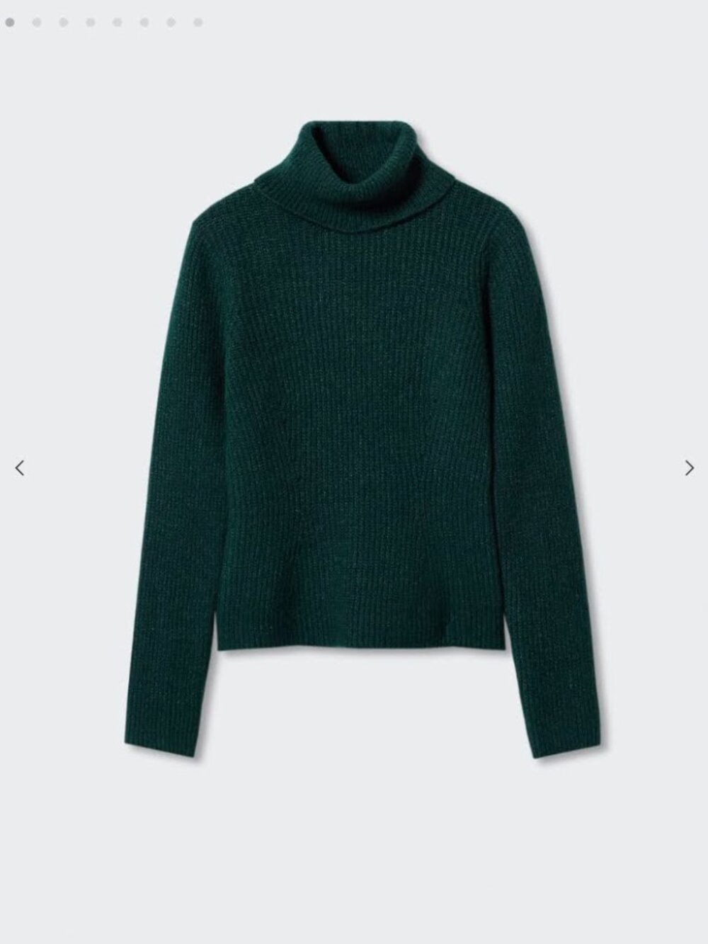 Mango Dark Green Turtle neck sweater